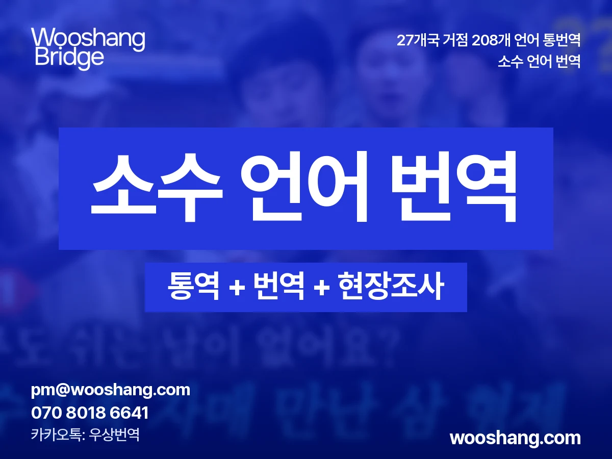 소수 언어 번역 우상번역